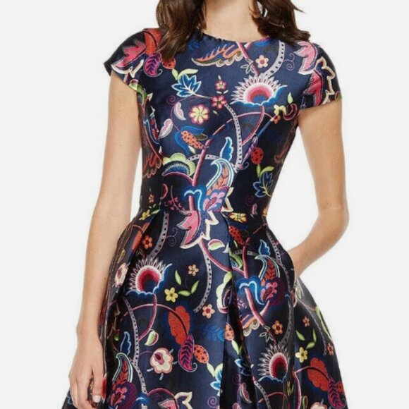 Ted Baker London Dresses & Skirts - Ted Baker Fluxam Folk Foliage Skater Dress